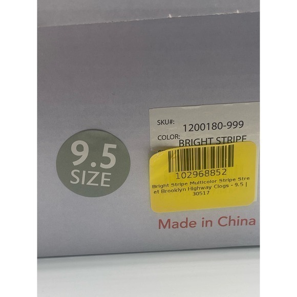 MUK LUKS Bright Stripe Multicolor Stripe Street Brooklyn‎ Highway Clogs - Picture 11 of 11